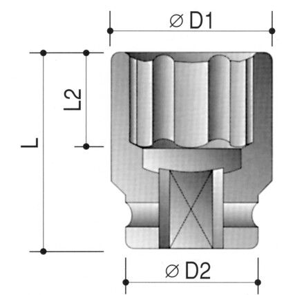 23mm Impact Socket 1/2" Square Drive