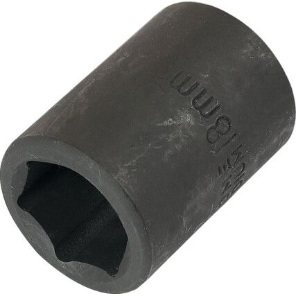 IMPACT SOCKET 1/2"D 18mm WITH RETAIL POS