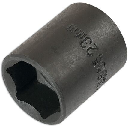 IMPACT SOCKET 1/2"D 23mm WITH RETAIL POS