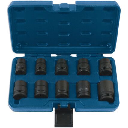 Impact Socket Set, 1/2inch Drive, 10-Piece