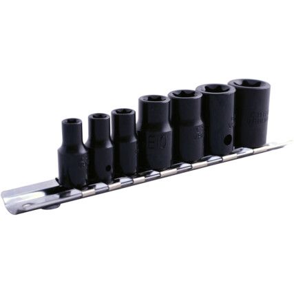 Impact Star Socket Set, 3/8inch & 1/4inch Drive, 7-Piece