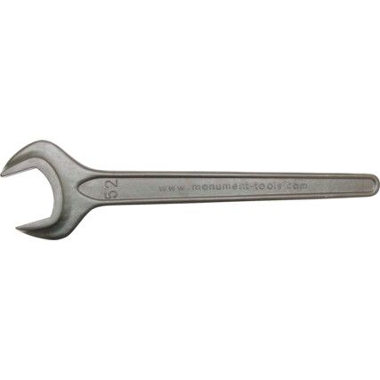 Single End, Open Ended Spanner, 52mm, Metric