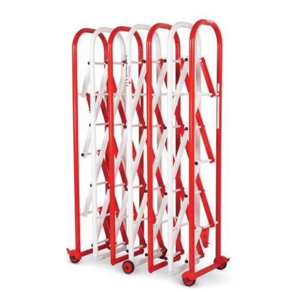 Security Barrier, Aluminium, Red/White, 1900 x 2330 x 535mm