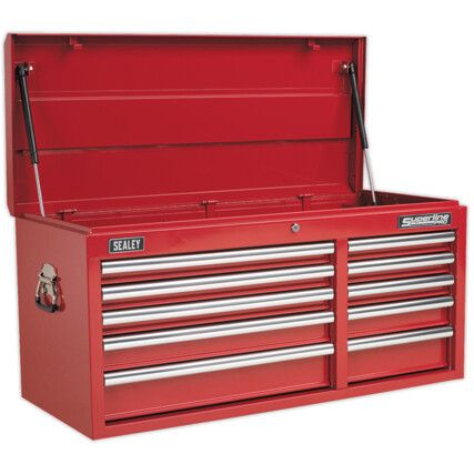 Tool Chest, Superline Pro®, Red, 10-Drawers, 495 x 1025 x 435mm