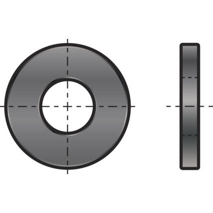 M16 FORM-A WASHER - A4/316ST/STEEL DIN 125-1A 