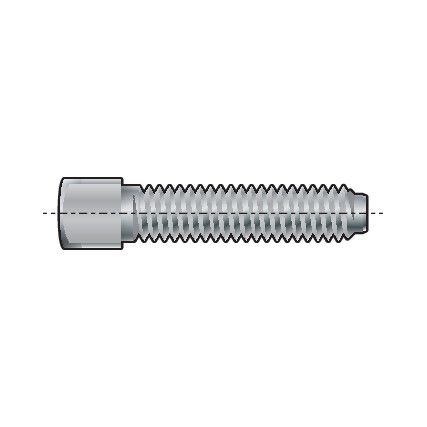 M8x25 SQUARE HEAD BOLT SHORT DOG POINT (GR-8.8)