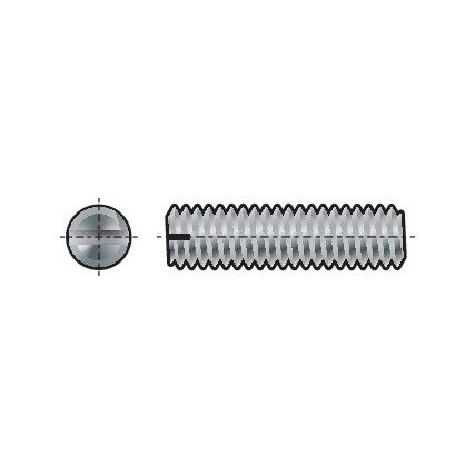 M5x16 SLOTTED SET SCREW FLAT POINT A1/A2