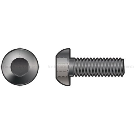 3/16BSW x 5/8 Socket Button Head Screw , GR-10.9