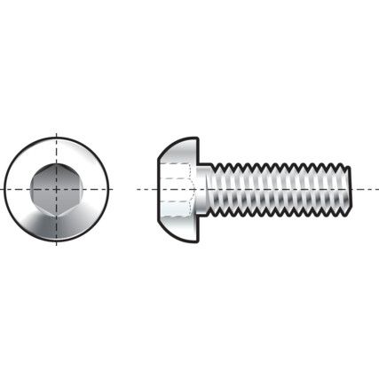 M5 x 10mm Socket Button Head Screw, GR-70