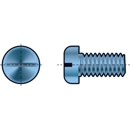 M4x12 SLOTTED CHEESE HEAD SCREW BZP (GR-4.8)