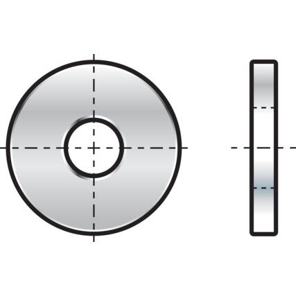 Plain Washers, M10, A2 Stainless Steel, Plain