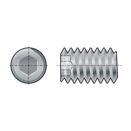 M6x35 SKT SET SCREW FLAT POINT A2