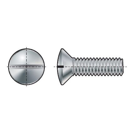 M3x16 SLOTTED RSD CSK SCREW A4