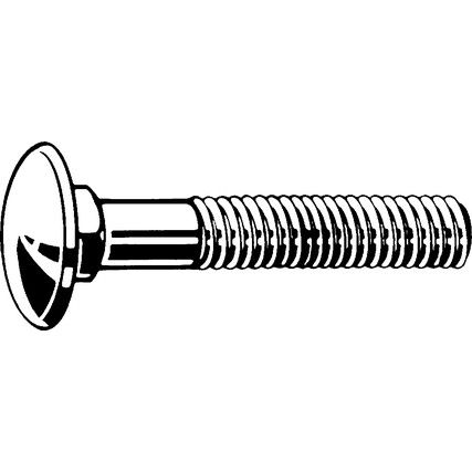 M8x80 CARRIAGE BOLT A2