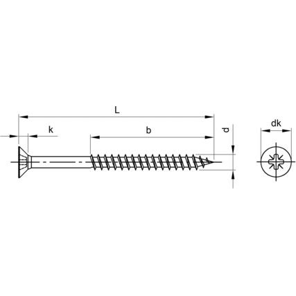 4x50mm POZI CSK TIMBER SCREW/ RIBS A2 (BX-200)