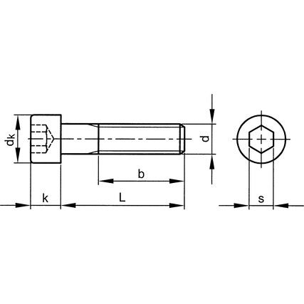 M5 x 100mm Socket Head Cap Screw, Metric, Zinc Flake Steel