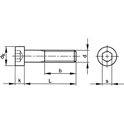 M6 x 10mm Socket Head Cap Screw, Metric, Steel