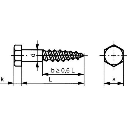 10x50mm HEX HEAD WOODSCREW BZP