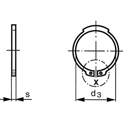 32mm ST/ST EXT. CIRCLIP DIN471 (BX-25)