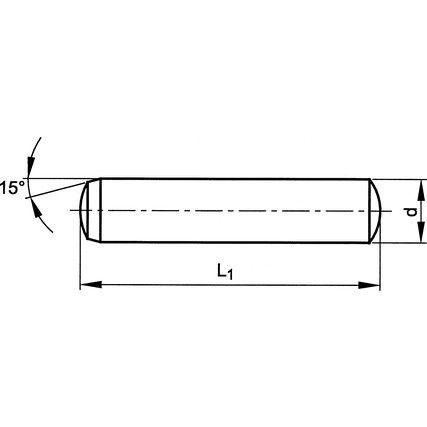 2x8mm METRIC PLAIN DOWEL PIN H6-TOL