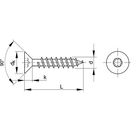 6x150mm TORX CSK TIMBER SCREW A4 (BX-100)