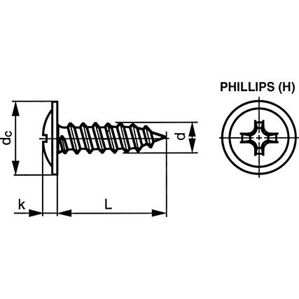 ST4.2x13mm CROSS FLANGE MUSHROOM TAP SCREW Z&B