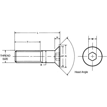 M10 Hex Socket Countersunk Screw, A2 Stainless, Material Grade 50, 120mm, DIN 7991