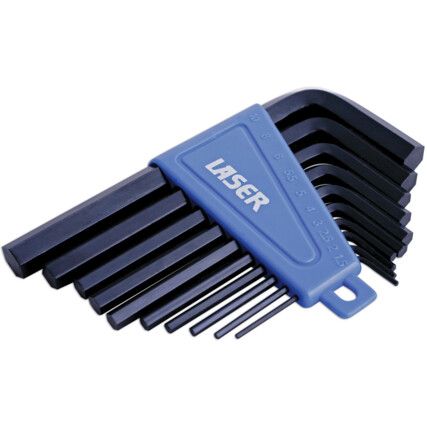 Hex Key, L-Handle, Hex, Metric, 1.5-10mm, 10-piece