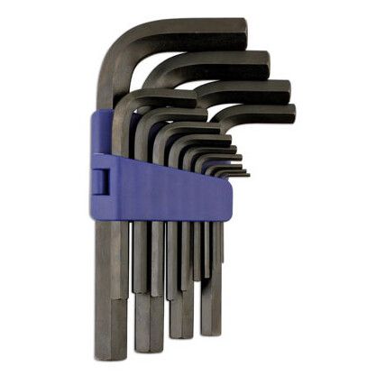 Hex Key, L-Handle, Hex, Metric, 2-19mm, 13-piece