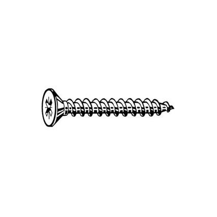 3x12mm POZI RSD CHEESE HEAD CHIPBOARD SCREW BZP (BX-200)