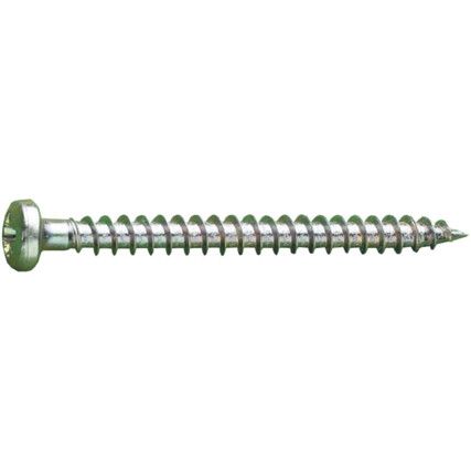 No.4x5/8in. POZI RND TWIN-FAST WOODSCREW BZP, Box of 200