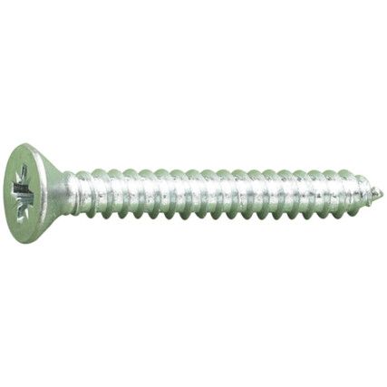 3.5x25mm AB POZI CSK SELF TAPSCREW BZP, Box of 1000