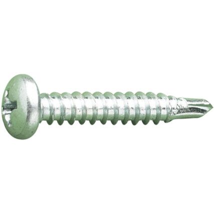 3.5x13mm PHILLIPS CSK SELF DRILL,TAP SCREW BZP DIN7504P, Box of 1000