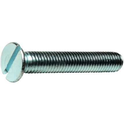 M3x6 MILD STEEL SLOT CSK MACHINESCREW BZP DIN963, Box of 1000