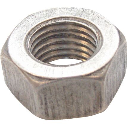 3/4BSW Steel Hex Nut, Bright Zinc Plated
