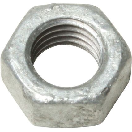 M6 GR-8.8 HEX FULL NUT TAPPED OVERSIZE H-D GALV' DIN934, Box of 500