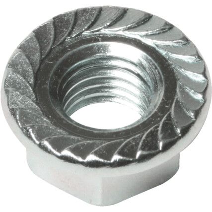 M4 GR-8.8 SERRATED FLANGE HEX NUTBZP DIN6923, Box of 1000