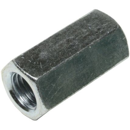 M6x18 CL-6 HEX CONNECTING NUT BZPDIN6334, Box of 100