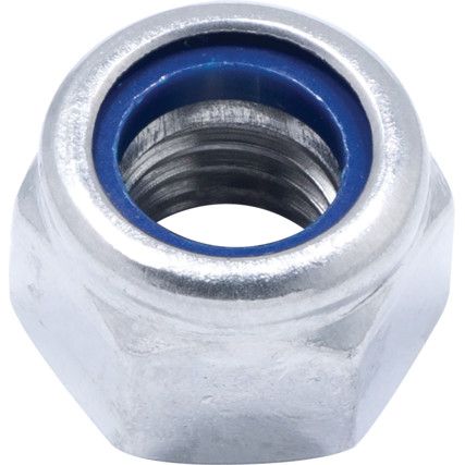 M10 Steel Hex Nut, Bright Zinc Plated, Grade 10