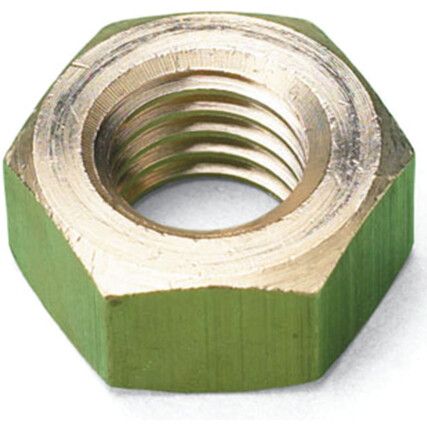 0BA BRASS HEX FULL NUT BS57, Box of 200