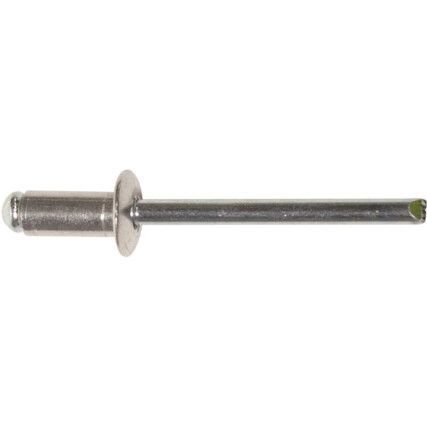 6x12mm ALUMINIUM DOME RIVET MSMANDREL DIN7337, Box of 250