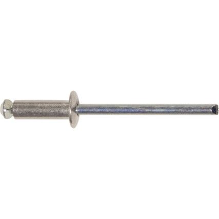 4.8x26mm ALUMINIUM RIVET FLANGE16mm MS MANDREL DIN7337, Box of 250