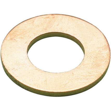 5x10x0.8mm FORM-B COPPER PLAIN WASHER, Box of 500