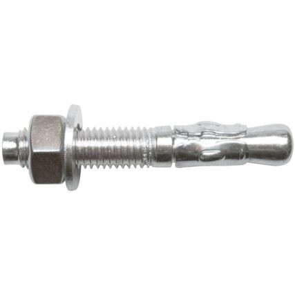 M16x125THROUGH BOLT ZINC WHITECR3 5 UM, Box of 15