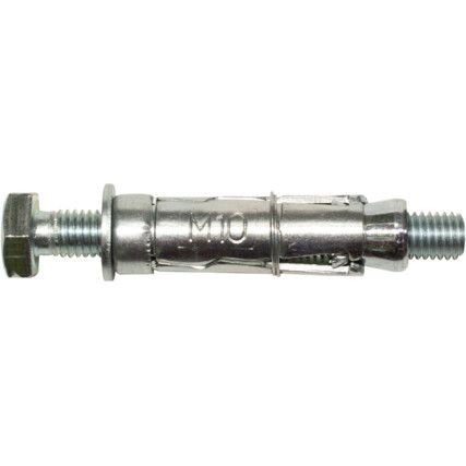 M10x75 LOOSE BOLT SHIELD ANCHORBZP, Box of 25