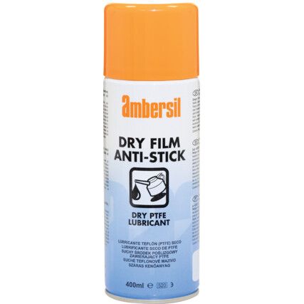 Dry Film Anti-Stick, Dry PTFE Film Lubricant, Aerosol, 400ml