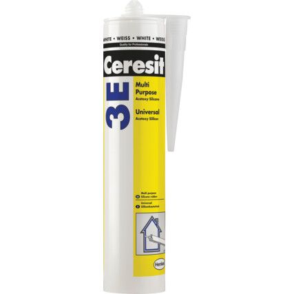 3E Acetoxy Grey Silicone Sealant - 280ml