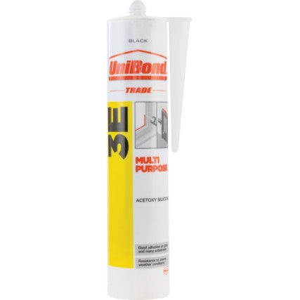 3E Acetoxy Black Silicone Sealant - 280ml