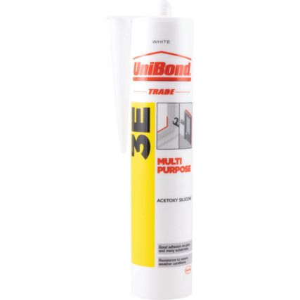 3E Acetoxy White Silicone Sealant - 280ml