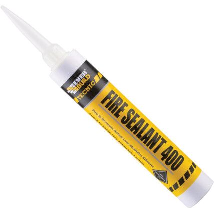 Fire Sealant Silicone, White, 380ml